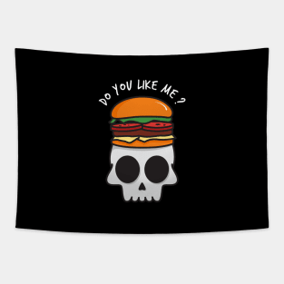 Burger with skull Tapestry