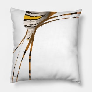 yellow black spider Pillow