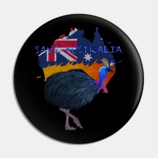 Save Australia Cassowary Pin