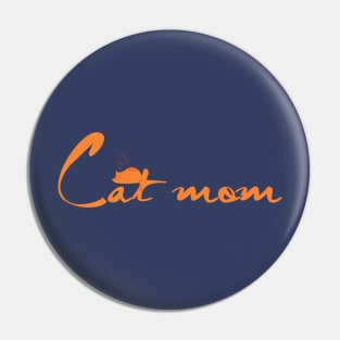 Cat mom (dark) Pin