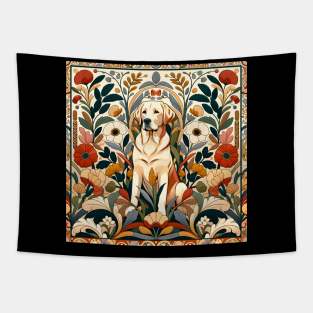 Labrador Retriever inspired by William Morris Tapestry