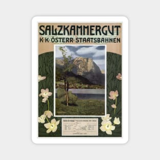 Salzkammergut Austria Vintage Poster 1910 Magnet