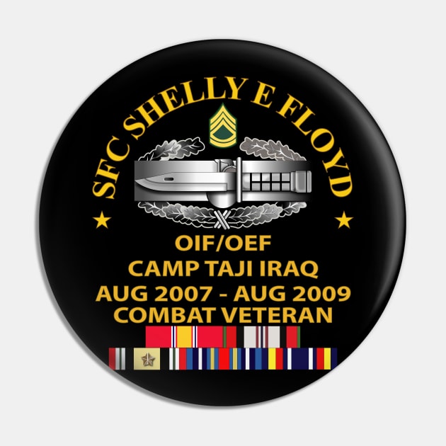 US Army - SFC SHELLY E FLOYD - Arc - OIF-OEF - Iraq w dates - CAB -SFC w SVC Pin by twix123844