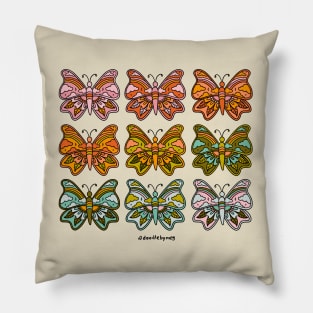 Rainbow Butterflies Pillow