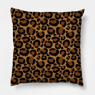 Brown and Black Leopard Safari Print Pillow