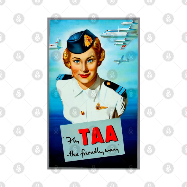 Fly TAA - Vintage Travel Poster by Culturio