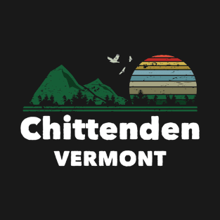 Mountain Sunset Flying Birds Outdoor Chittenden Vermont T-Shirt