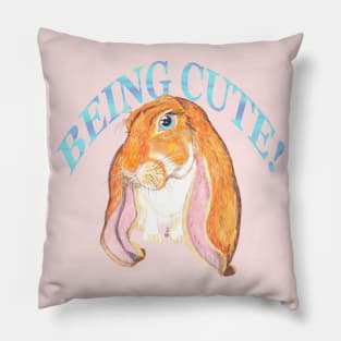 ENGLISH LOP BEING CUTE BLUE Pillow