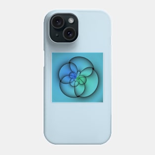 Silky blue green pattern. Phone Case