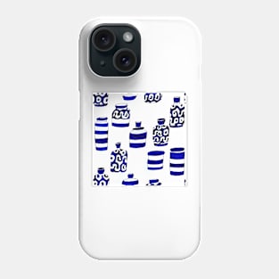 Retro blue and white jars Phone Case