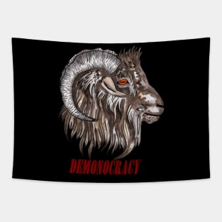 Satanic goat Demonocracy Tapestry