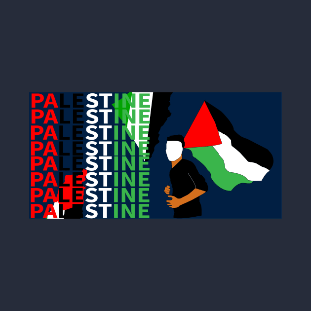 Palestinian fighter flag by gurukreatif