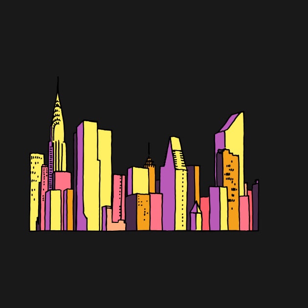 New York Skyline by VincentRussellArt