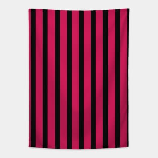 Ade | Black and Pink Stripes Pattern Tapestry