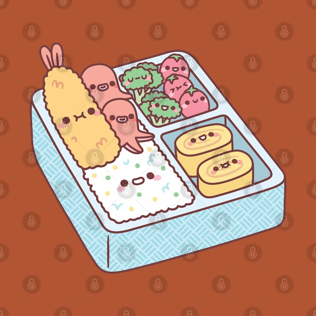 Kawaii Japanese Bento Box Tempura Prawn by rustydoodle