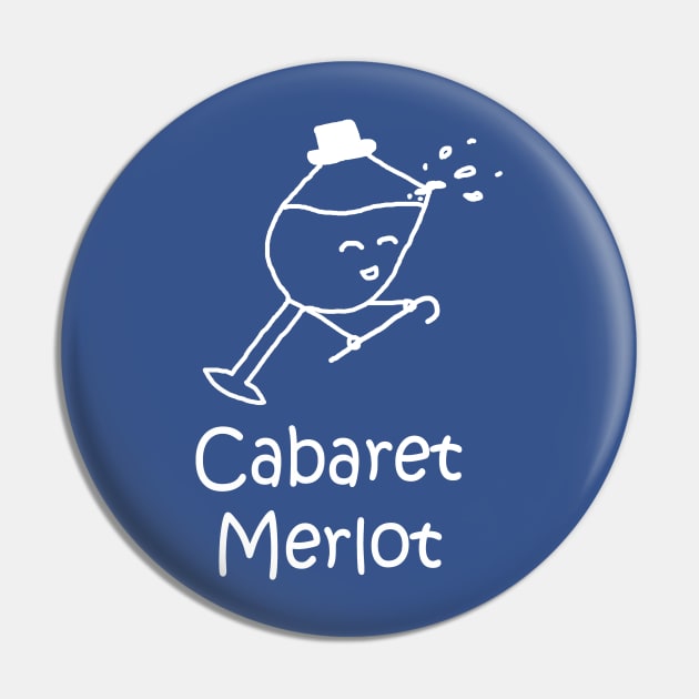 Cabaret Merlot White Pocket Pin by PelicanAndWolf