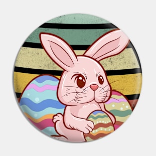 bunny and egg easter day Pin