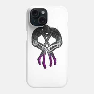 ASexual Flag Skeleton Love Phone Case