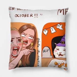 Halloween Cat Meme Pillow