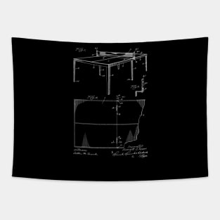 tennis table Vintage Patent Drawing Tapestry