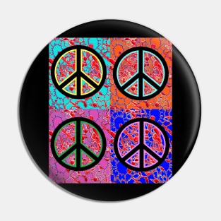 pop art peace sign Pin