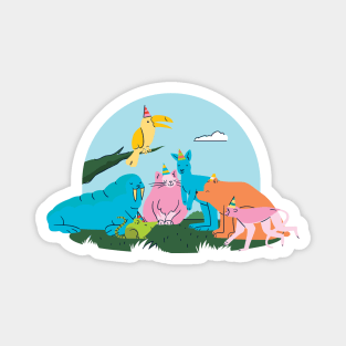 animals party cute design Magnet