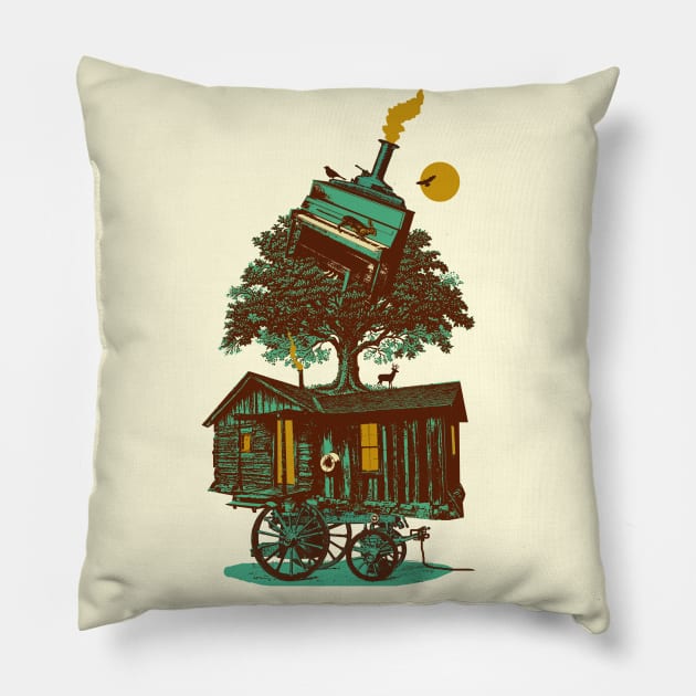 TREE CABIN Pillow by Showdeer