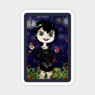 Adorable Gothic Little Vampire Witch Magnet