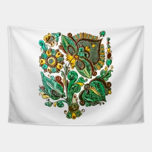 Traditional flower decor from Ukraine Tapestry