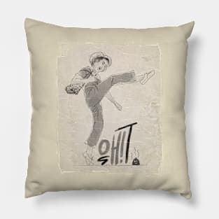 Frankenshit Vintage BW Pillow