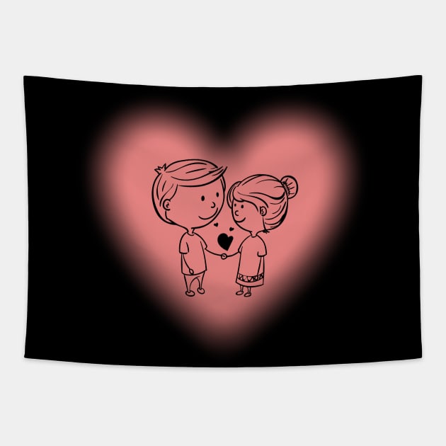 Happy Valentines Day Tapestry by GoodyL