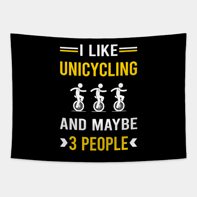 3 People Unicycling Unicycle Unicyclist Tapestry by Good Day