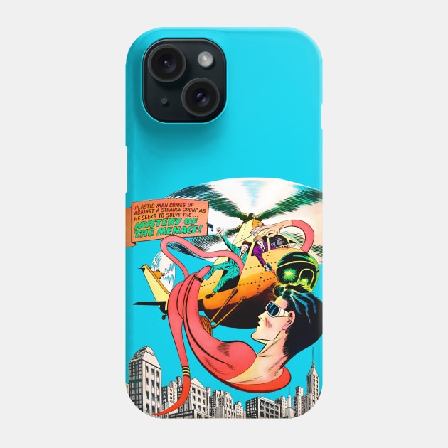 Plastic Comic Hero Retro Man Vintage comes up against a strange group as he seeks to solve the mystery of menace! Phone Case by REVISTANGO