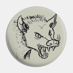 angry opossum Pin