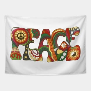 Vintage Psychedelic Peace Tapestry