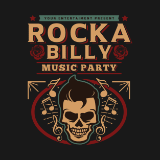 Rockabilly Skull T-Shirt