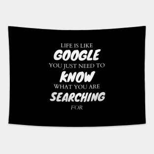 Life is like google.you just need to know what you are searching for Tapestry