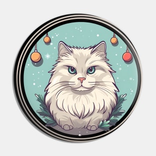 Siberian Cat Xmas Ornament, Love Cats Pin