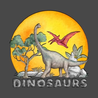 Watercolor Dinosaurs T-Shirt