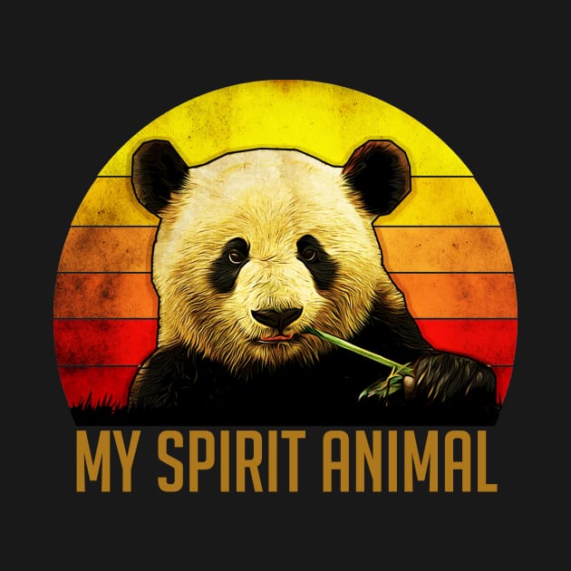panda is my spirit animal tshirt, gift for panda lovers. by diaalkilany
