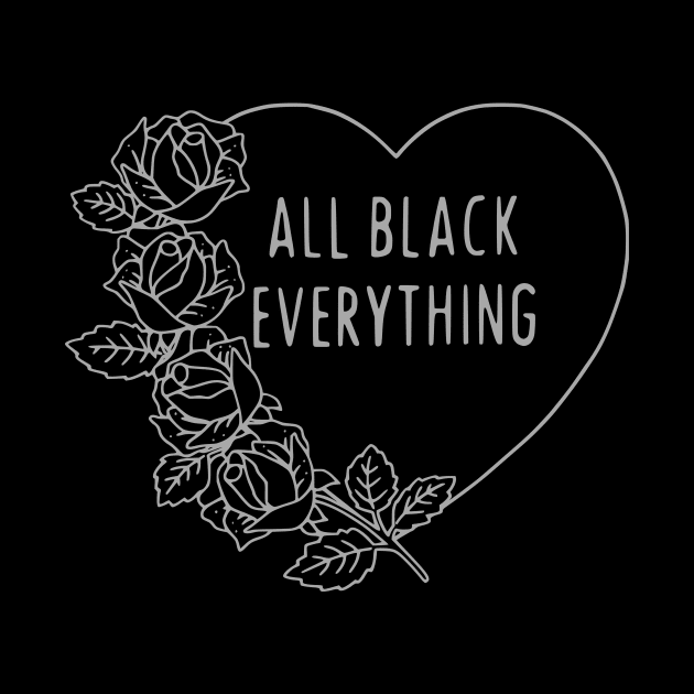 All Black Everything Roses by prettyinpunk