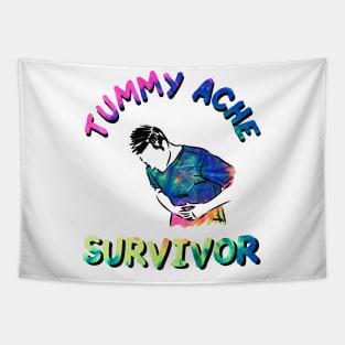 tummy ache survivor tie dye Tapestry