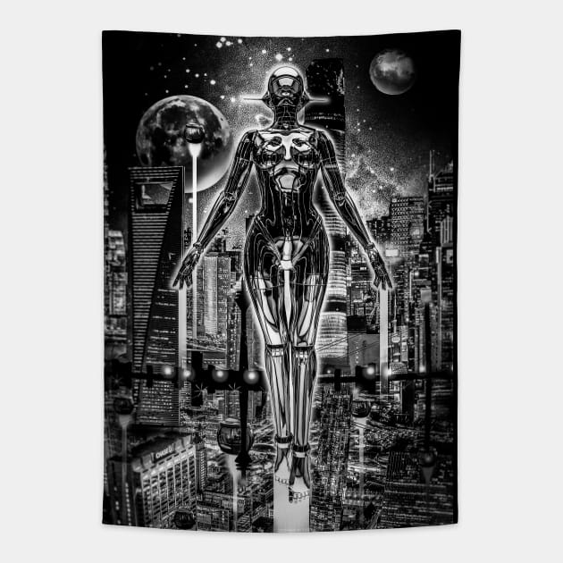 Modern Metropolis Tapestry by DavidLoblaw