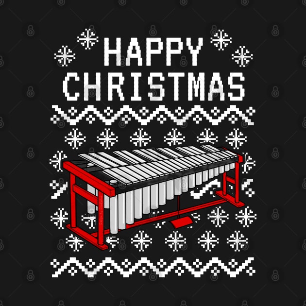 Vibraphone Ugly Christmas Vibraphonist Musician Xmas 2022 by doodlerob