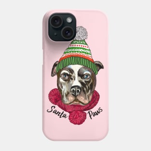 Santa Paws Pitbull Dog Phone Case