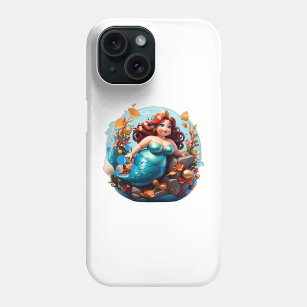 Plus Size Beauty in a Mermaid World Phone Case by MGRCLimon