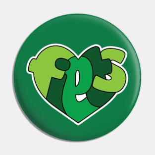 <3 fiets (green) Pin