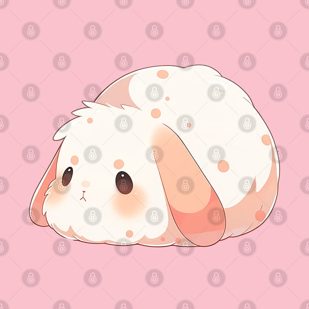 Kawaii Lazy anime chibi bunny cute rabbit by GothicDesigns