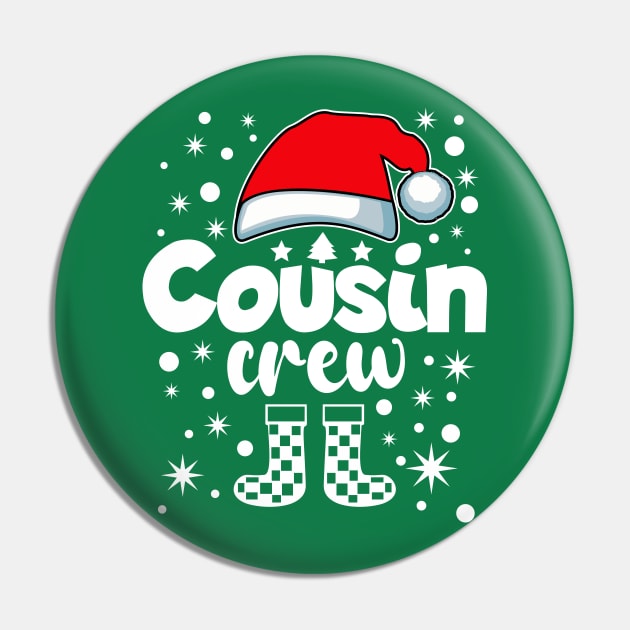 Xmas Family Cousin Santa Hat Christmas Pin by JaussZ