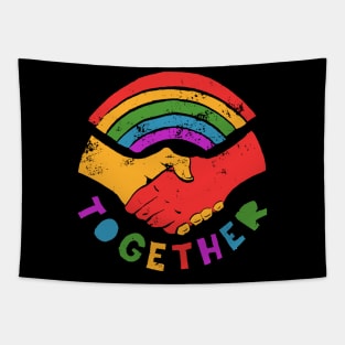 Rainbow Peace Together Tapestry